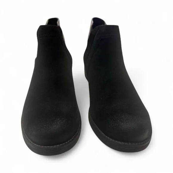 Clarks Black Ankle Boots with Snake Skin Detail - Picture 3 of 4